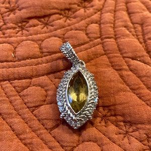 Gorgeous Judith Ripka Yellow Topaz Pendant